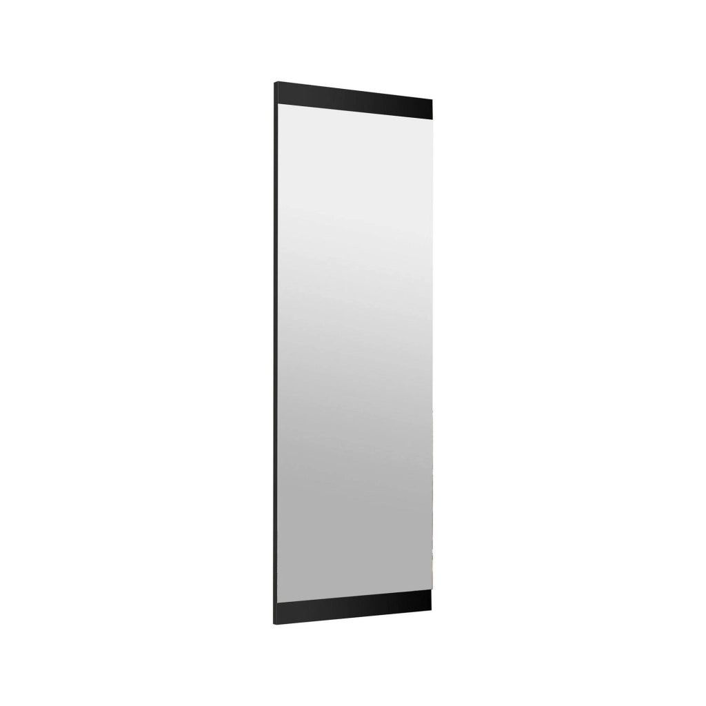Alnasl, Specchio Materiale Struttura in Legno Nobilitato, 2.2x40h cm Nero
