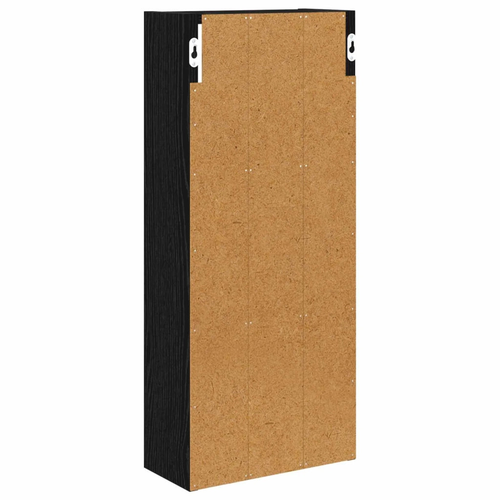 Armadio da bagno a muro Rovere Nero 30 x 14 x 70 cm 889328