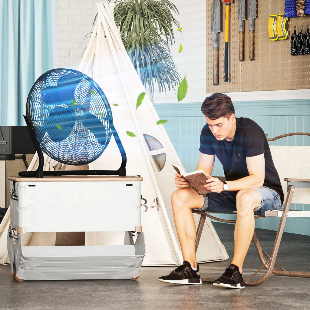 Ventilatore da Tavolo Elettrico ¨C zephmum ¨C Nero, Angolo Regolabile 120¡ã, 4 Velocit¨¤