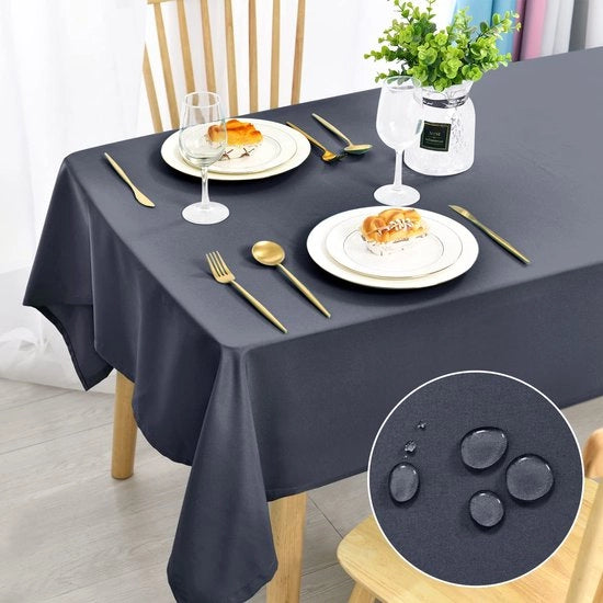 Tavolo con tovaglia impermeabile 130x220cm, resistente ai graffi e facile da pulire, adatto per sala da pranzo, giardino, festa, matrimonio o uso domestico