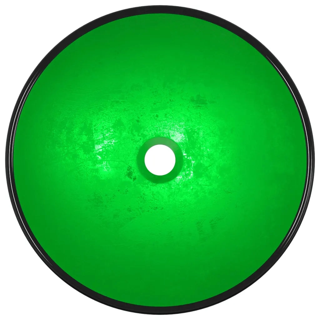 Lavandino in Vetro Temperato 42x14 cm Verde cod mxl 40485