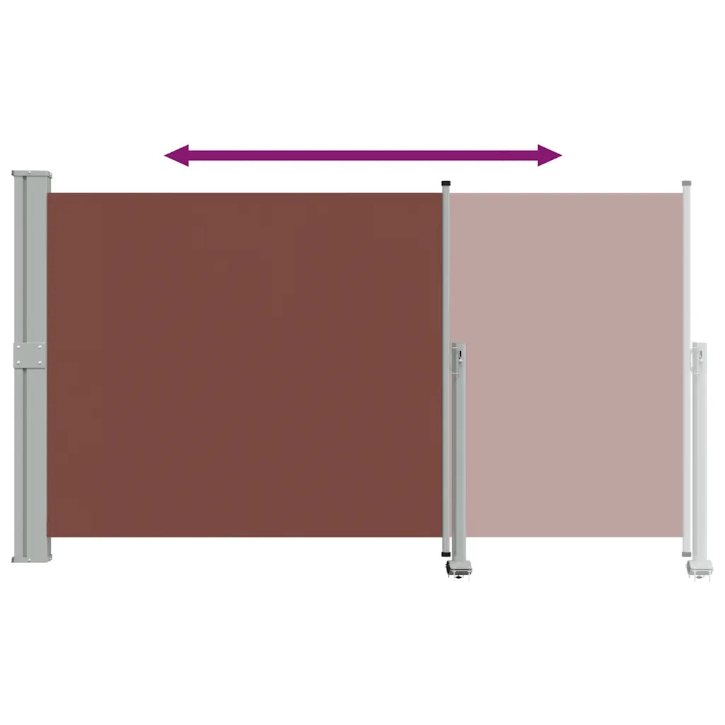 Tenda da Sole Laterale Retrattile per Patio 140x300cm Marrone 48346