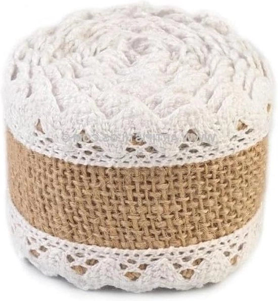 Nastro di juta naturale - lunghezza 54 mm, lunghezza 2 m - nastri di juta naturali con nastro di juta