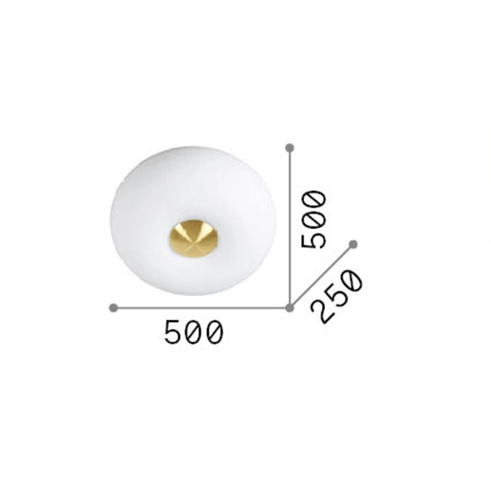 Plafoniera Moderna Arizona Vetro Bianco 5 Luci Gx53 9W 3000K Luce Calda