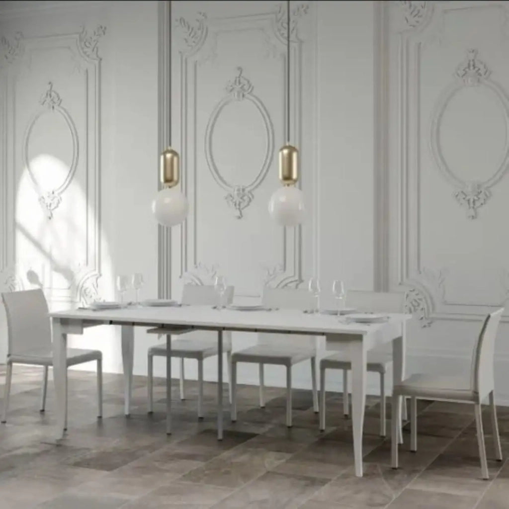 Consolle allungabile 90x48/204 cm Sciabola Small bianco frassino