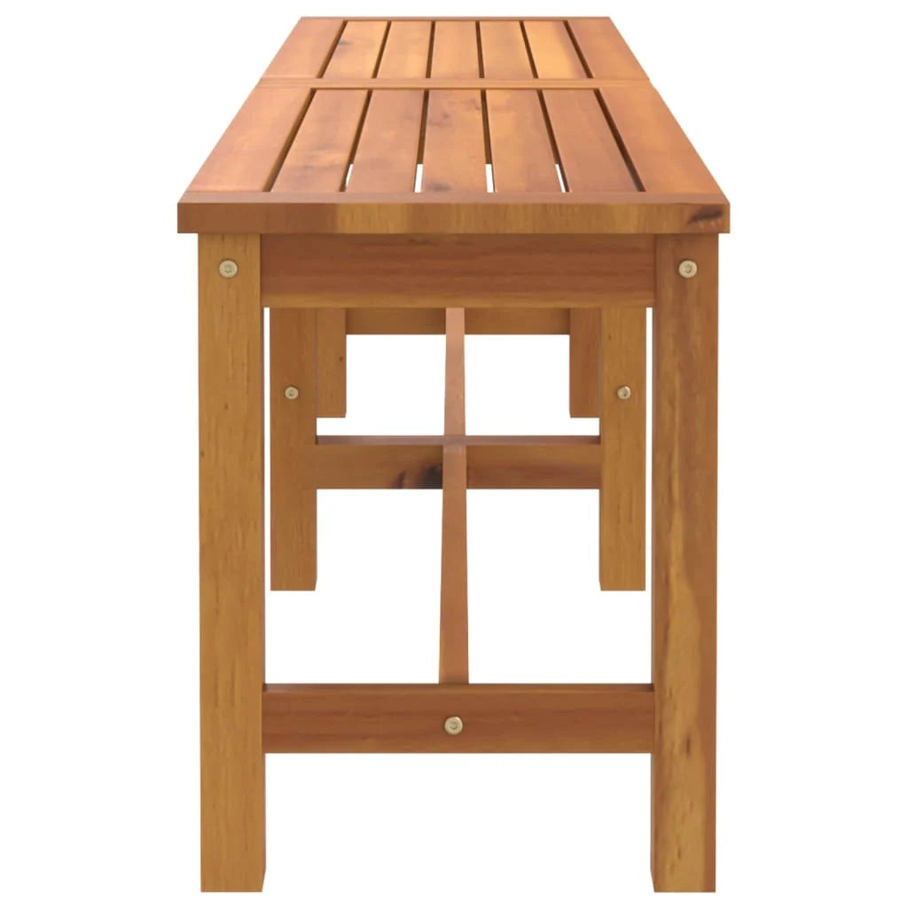 Panca da giardino mobili da esterno terrazza 150 x 35 x 45 cm legno massello di acacia 02_0011257