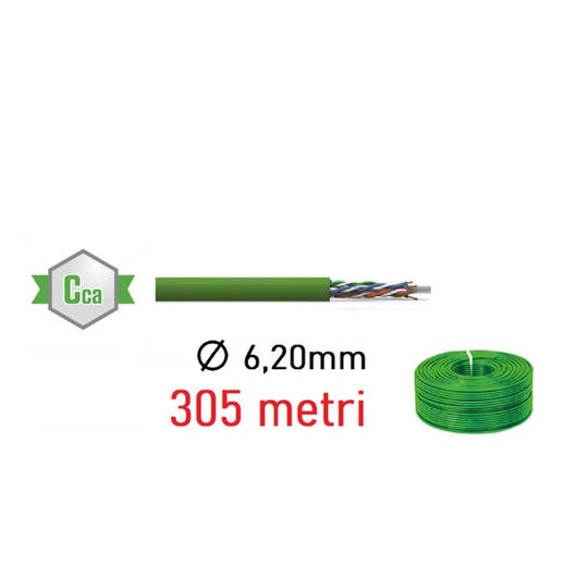 Cavo  u/utp  cat.6  cca  verde  305m - 60094814