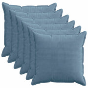 Federa 6 pz HOUTEN Blu 65 x 65 cm corduroy 921038