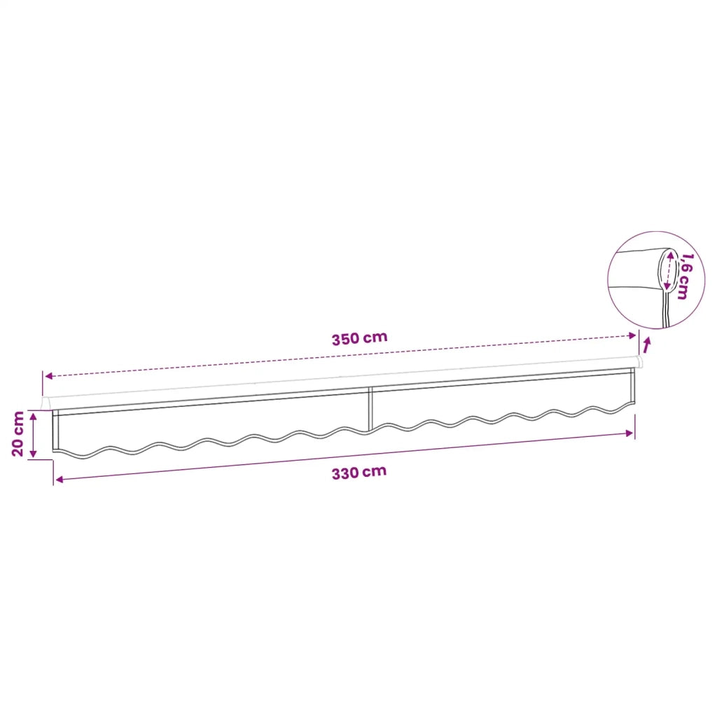 Sostituzione della mantovana per tenda Beige 330 x 20 cm 42000759