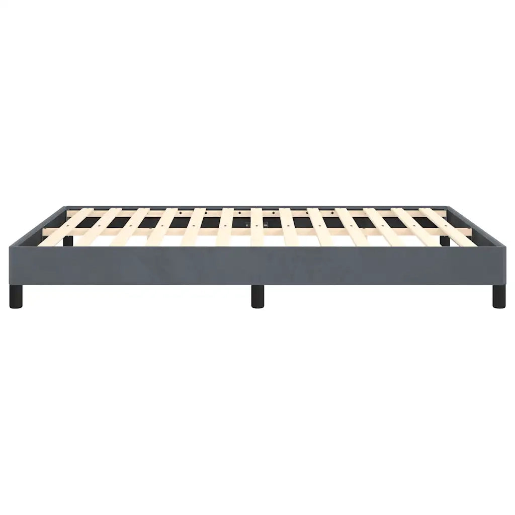 Struttura letto senza Materasso Grigio Scuro 152x203 cm matrimoniale Velluto 347010
