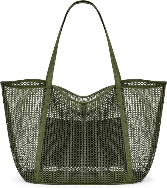 Borsa a rete per la spiaggia - Donne borsa a tracolla - CAPACITÀ MAX 27L Borsa per la spesa