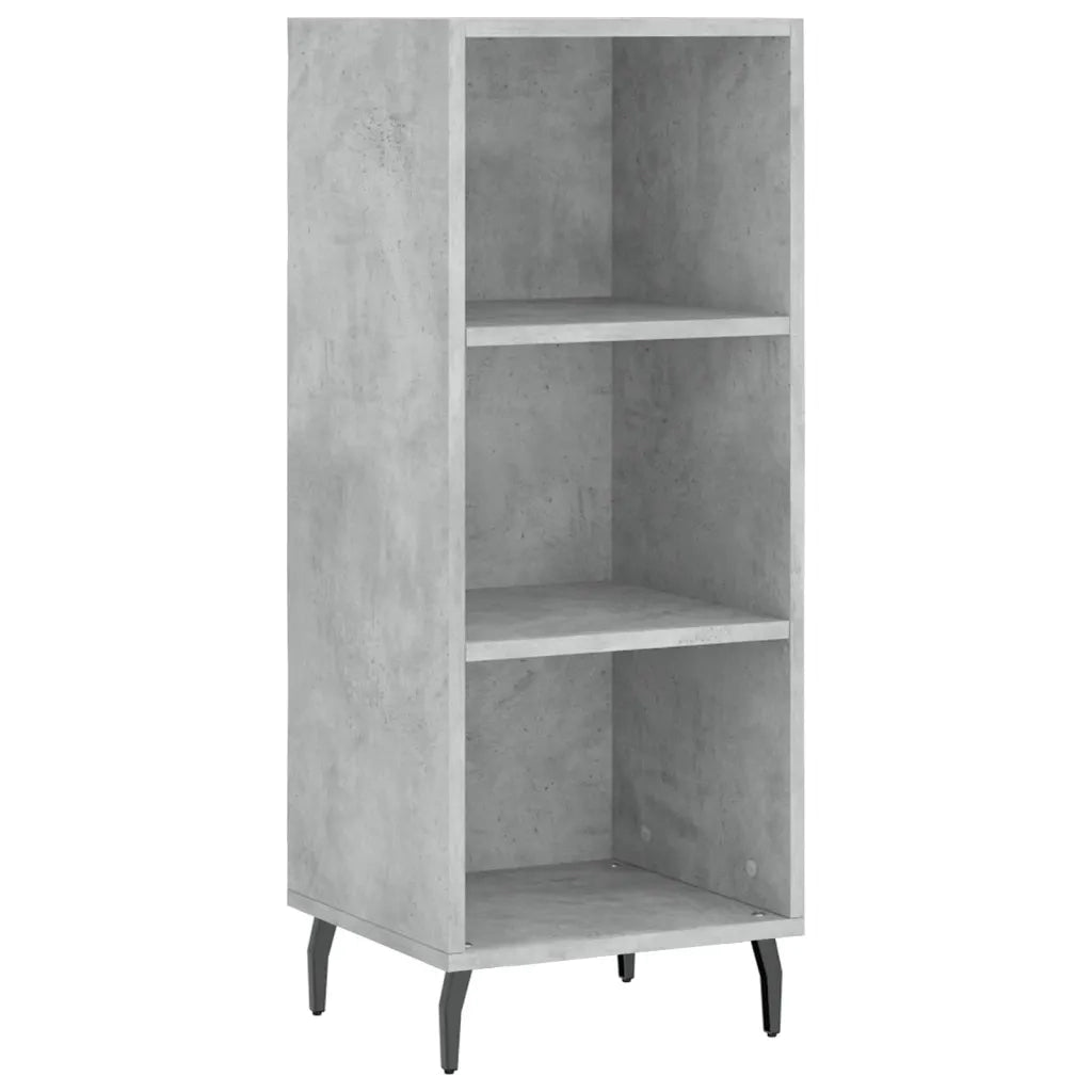 Credenza-Buffet-Armadio da cucina Grigio Cemento 34,5x34x180 cm in Legno Multistrato 704377