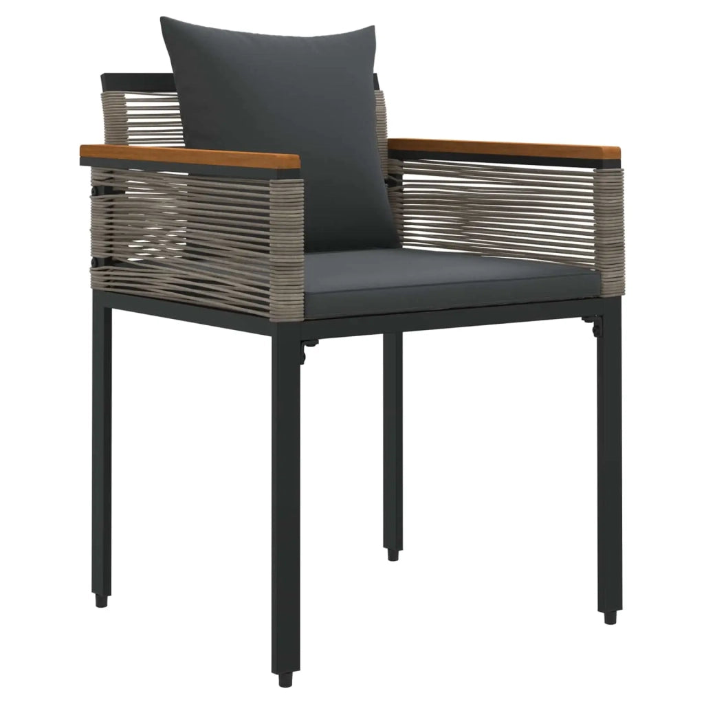 Set di Mobili da Esterno Grigio e Grigio Scuro polyrattan 42025227