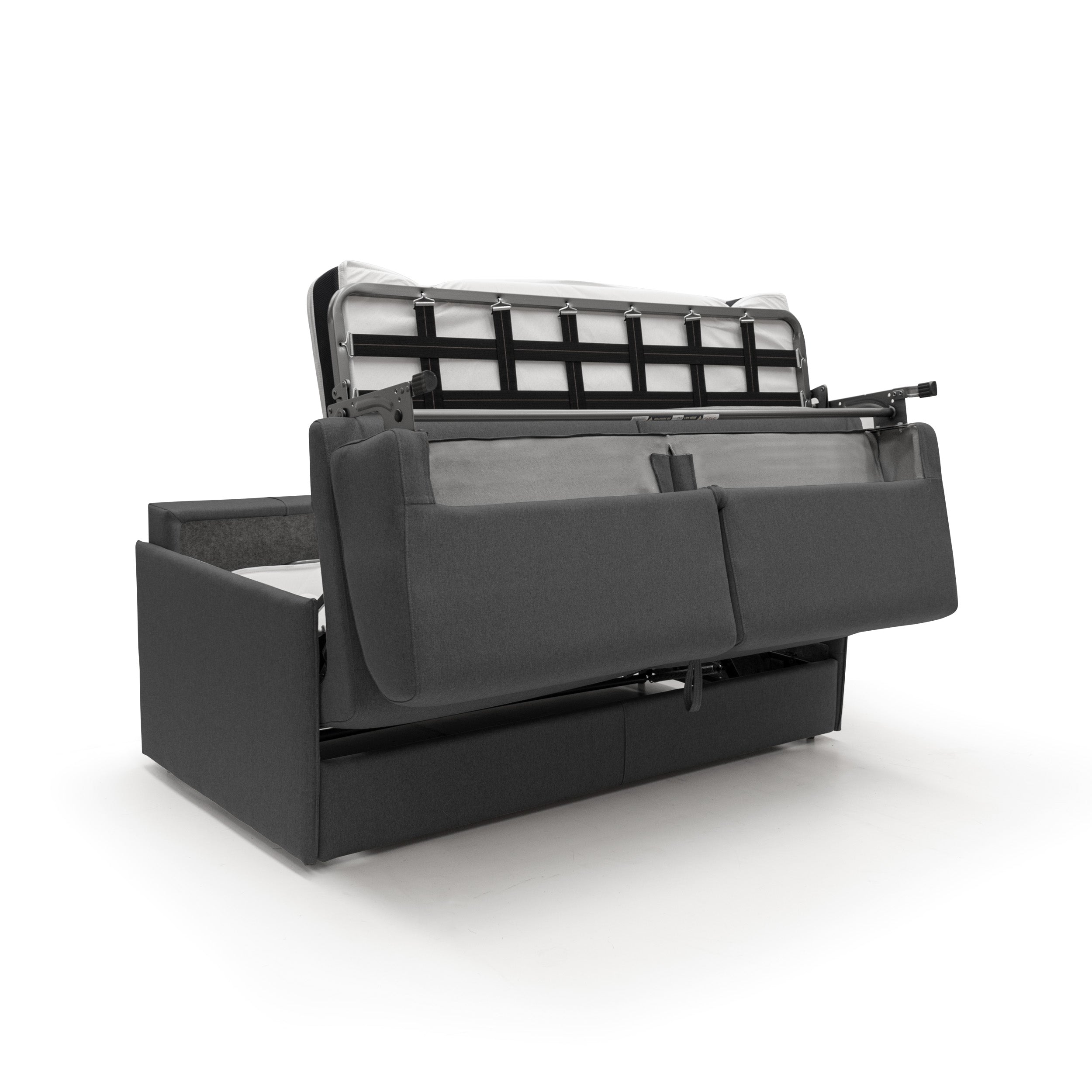 Evans Divano letto matrimoniale in tessuto impermeabile T13 169 cm (mat. 140x197) antracite