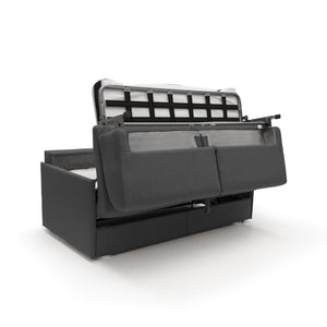 Evans Divano letto matrimoniale in tessuto impermeabile T13 169 cm (mat. 140x197) antracite