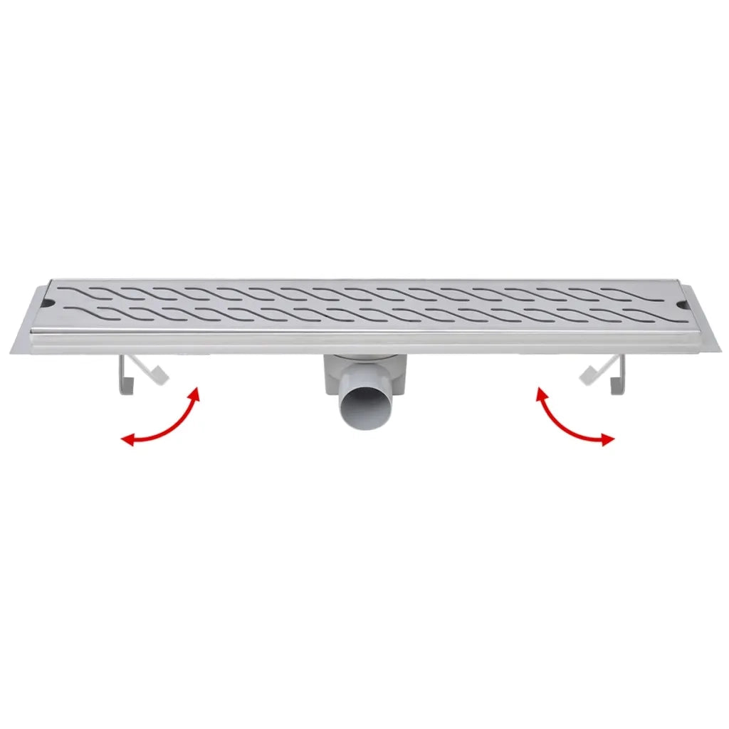 Canaletta di Drenaggio Lineare Doccia 630x140 mm Acciaio Inox 142184