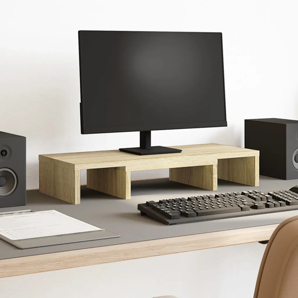 vidaXL Supporto Monitor Regolabile Rovere 60x24x10,5 cm in Truciolato
