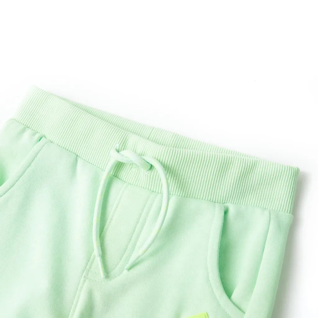Pantaloni Tuta per Bambini Verde Brillante 128 CFW1401457