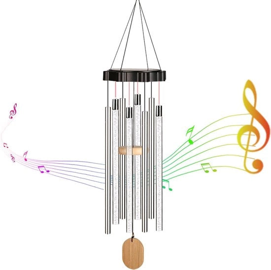 LED Solar Lampada per Giardino - Tubo in Alluminio - Impermeabile all'Acqua - Multicolore - Regalo per Donna - Decorazione per Albero Balcone