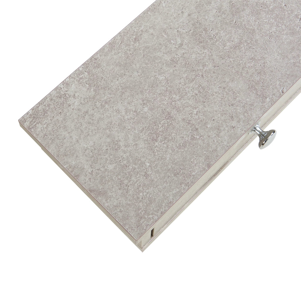 Scaffale dal design senza tempo per soggiorno/camera da letto mobiletto portaoggetti da parete 10 x 60 x 15 cm MDF grigio 03_0011244