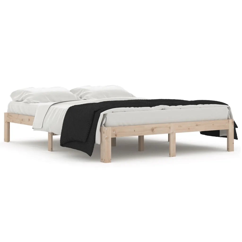 Giroletto-Struttura Letto in Legno Massello di Pino 140x190 cm 861917