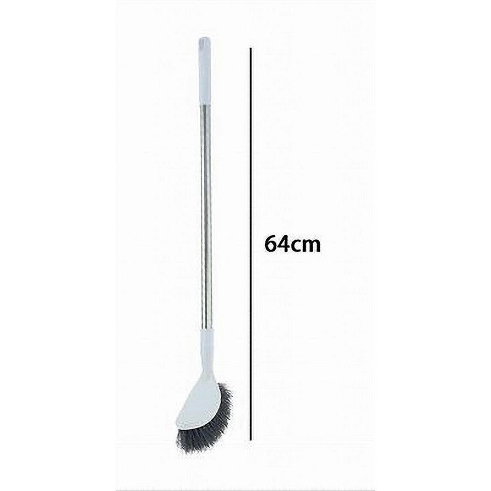 Trade Shop - Scopino Spazzola Wc Bagno Pulizia Profonda Con Manico Lungo Gancio 64 Cm 87622 -