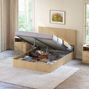 Letto Contenitore con Alzata Idraulica ¨C MINIMAL ¨C Rovere Chiaro, Doghe Massello, 160x200