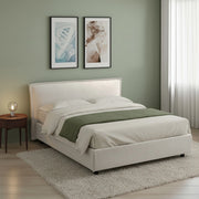 Bronte, Letto Alla Francese Sfoderabile Made in Italy, Beige