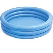 Trade Shop - Piscina Crystal Blu A 3 Anelli Gonfiabili 147 X 33 Cm 330lt Bambini Estate 58426 -