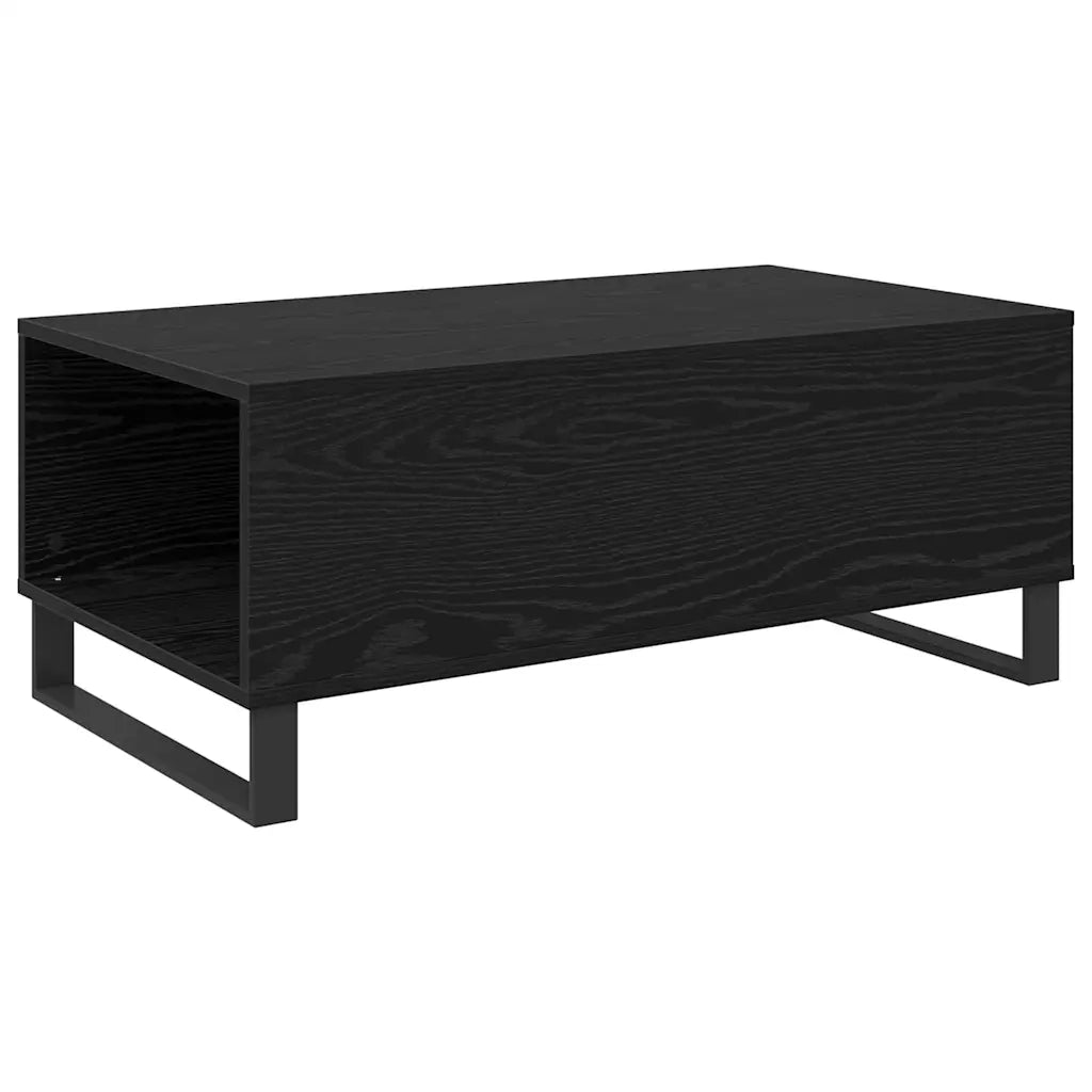 Tavolino da Salotto con Cassetto-Tavolino da soggiorno-Tavolo Rovere Nero 90 x 50 x 36,5 cm 839205
