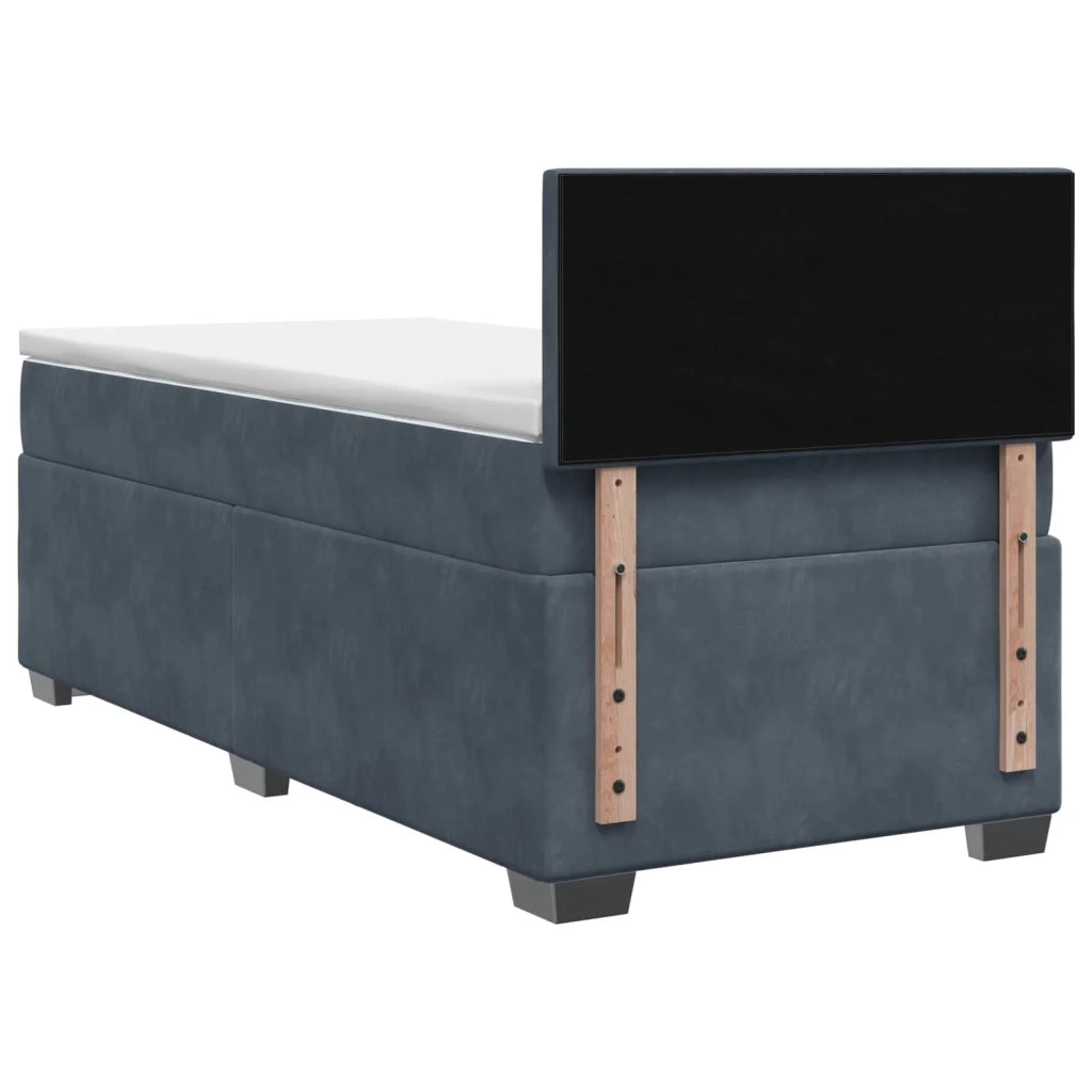 Letto con Box Spring, Materasso e LED Grigio Scuro 100 x 200 cm 3452127