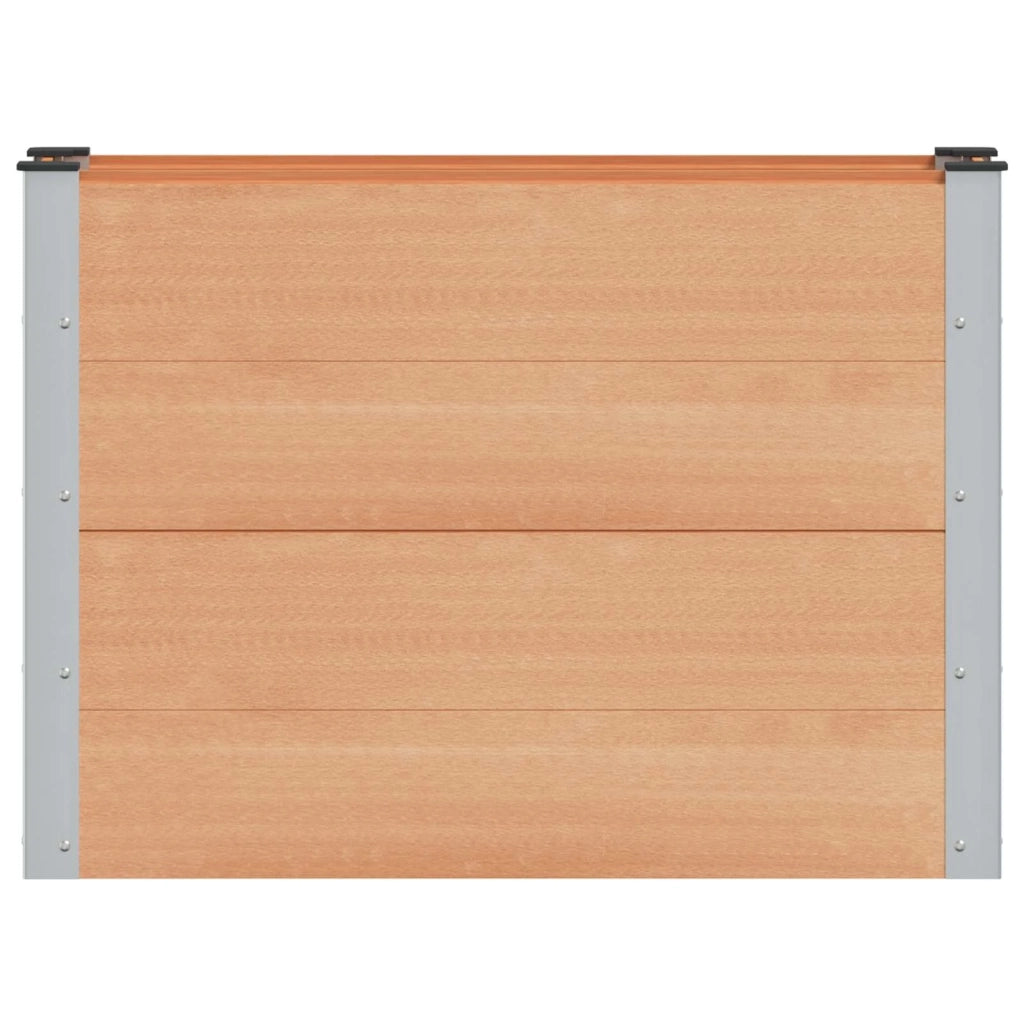Letto rialzato da giardino Marrone 100 x 30 x 72 cm alluminio 42039027