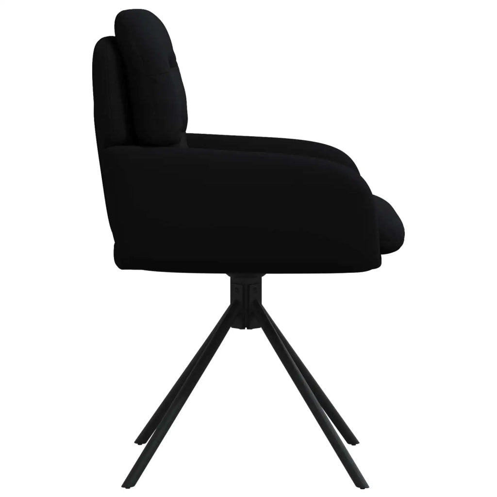 Sedie da pranzo girevoli 6 pcs Similpelle Nero 3428264