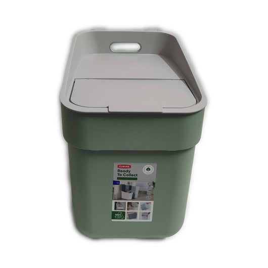 PATTUMIERA CURVER READY VERDE / GRIGIO LT. 20 CON FERMA BUSTA