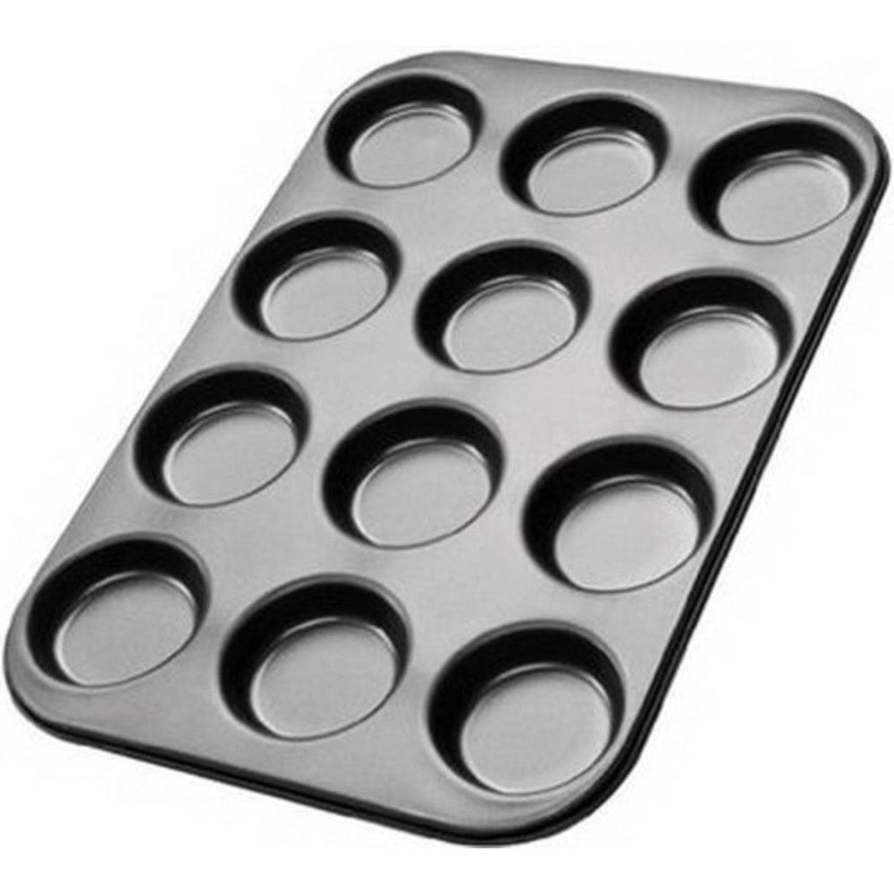 Trade Shop - Stampo Teglia Antiaderente 12 Posti Per Muffin Ruoto Capcake Pasticceria -