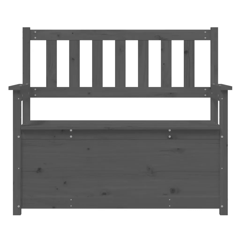 Panca Grigio 112,5x51,5x96,5 cm in Legno Massello di Pino 823561