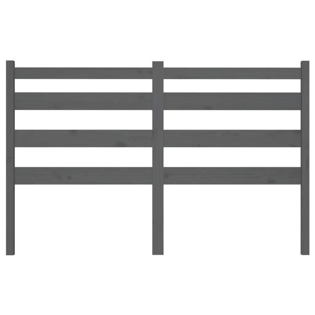 Testiera per Letto Grigia 156x4x100cm in Legno Massello di Pino cod mxl 46352