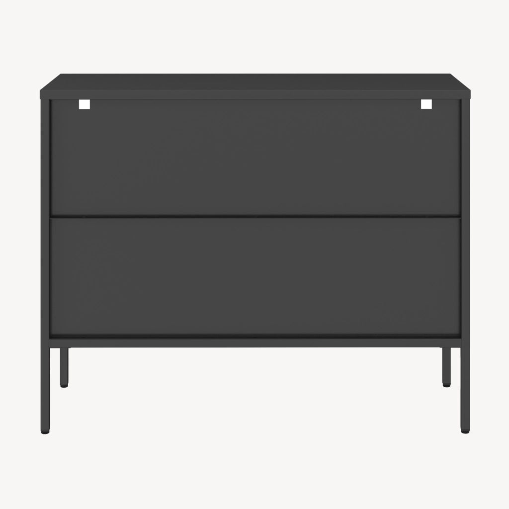 Armadietto con Vetrina Borshavisa Credenza con 3 Ante in Vetro 80x100x35 cm [en.casa]