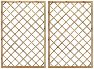 Set 2 Pannelli Grigliati per Rampicanti 60x180 cm in Legno Impregnato