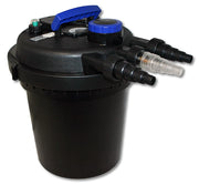 Set per laghetti Filtro a pressione 6000l Chiarificatore UVC 11W Pompa da 10W Tubo 25m