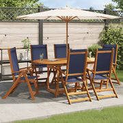 Sedie da Giardino Pieghevoli 6 pz Massello d'Acacia e Textilene 3279242
