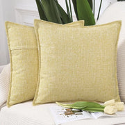 Set di 2 coprisacco di lino a pois per divano e camera da letto con copertura quadrata 50x50 cm, colore pastello chiaro