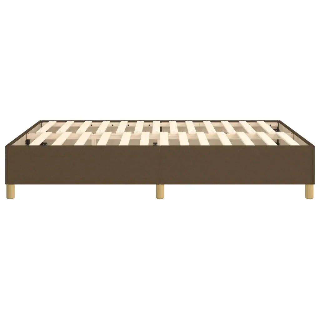 Struttura Letto a Rete a Molle-Giroletto Marrone Scuro 140x190 cm Tessuto 901238