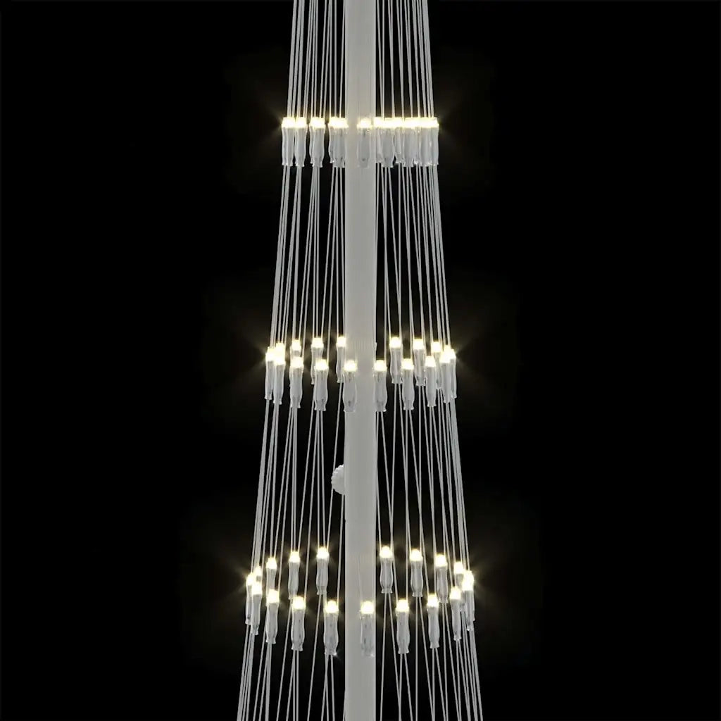 Albero di Natale LED-Luci decorative natalizie Bianco caldo 51 x 51 x 190 cm Metallo