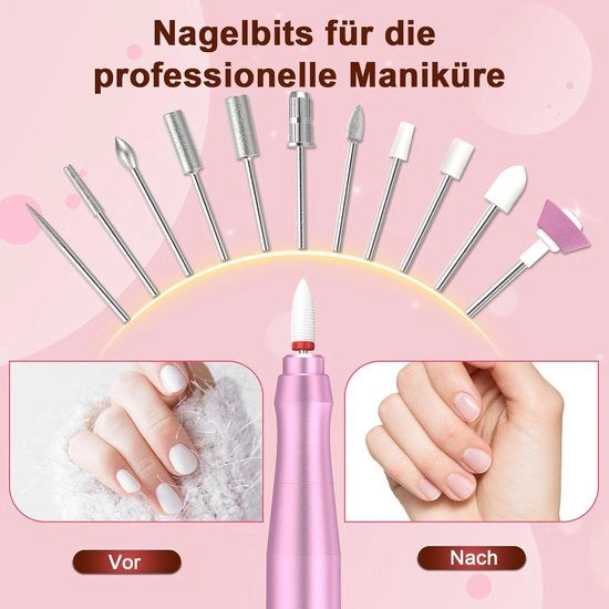 Kit di cura unghie - Pedicure e studio delle unghie e cura personale DIY _Rosso