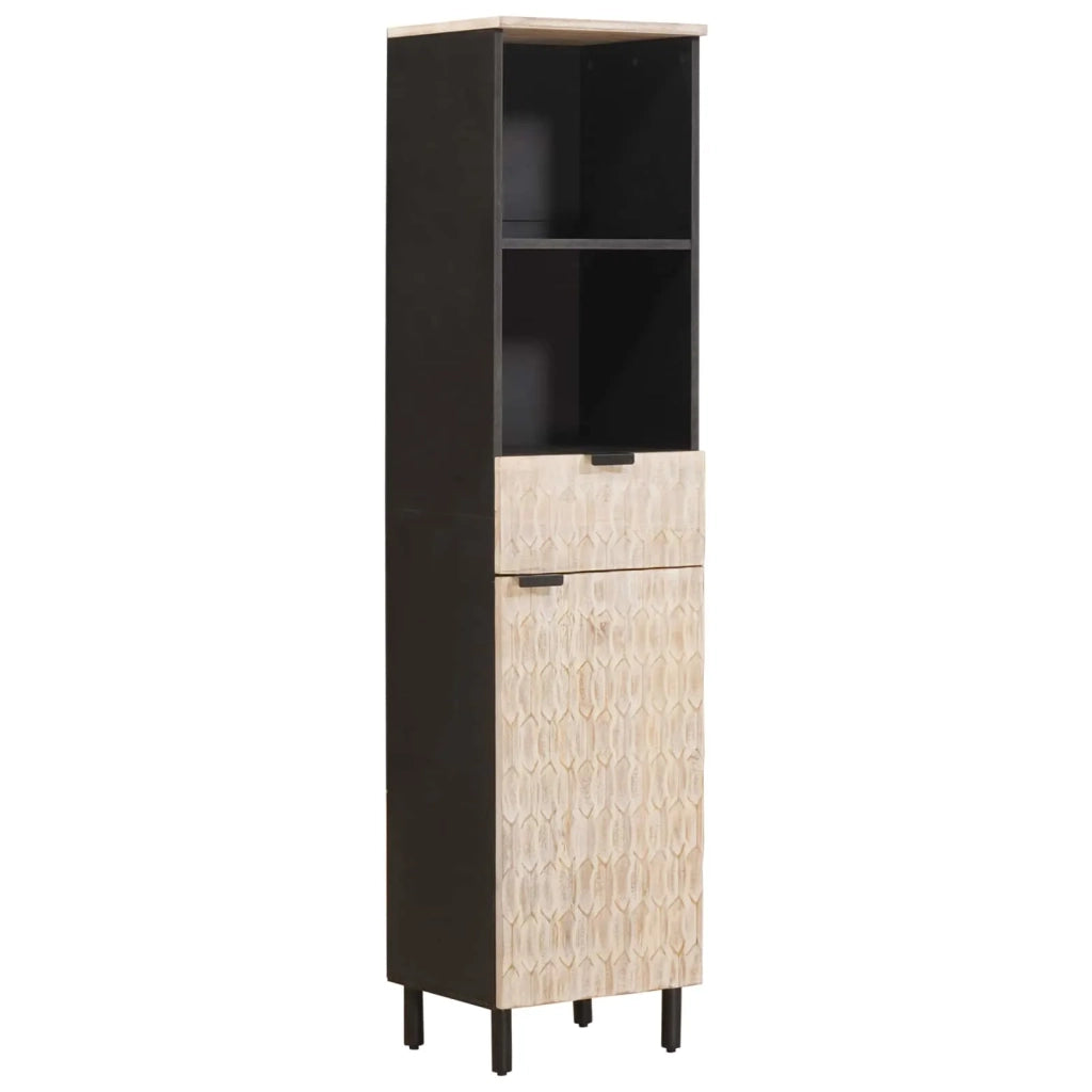 Set da Bagno con cassetto 3 pcs Finitura Bianco Lavato