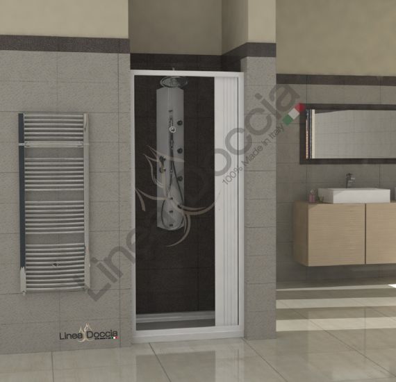 Box doccia Amalfi in PVC - 1 lato, apertura laterale a soffietto - Misura: 140 x h185