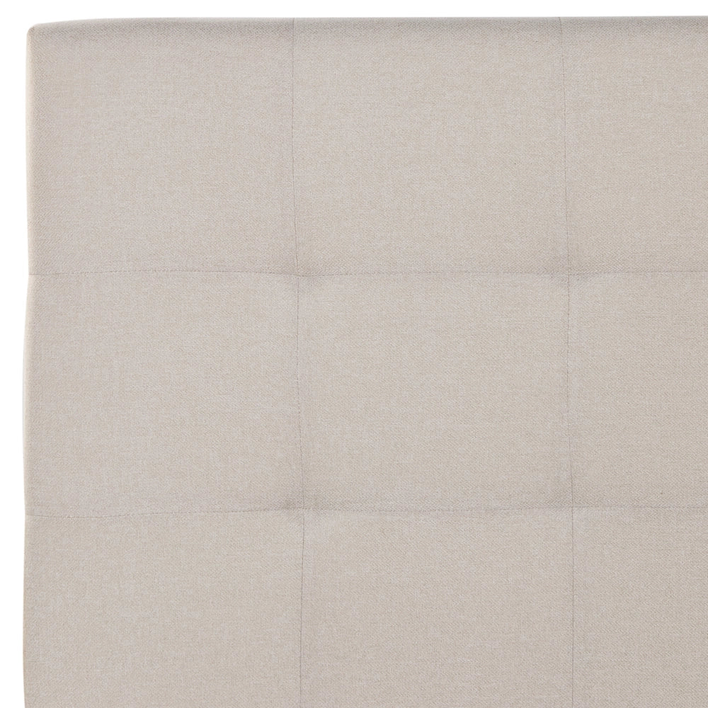 Letto matrimoniale con contenitore portaoggetti e testiera imbottita 180x200 cm in tessuto di poliestere stile moderno