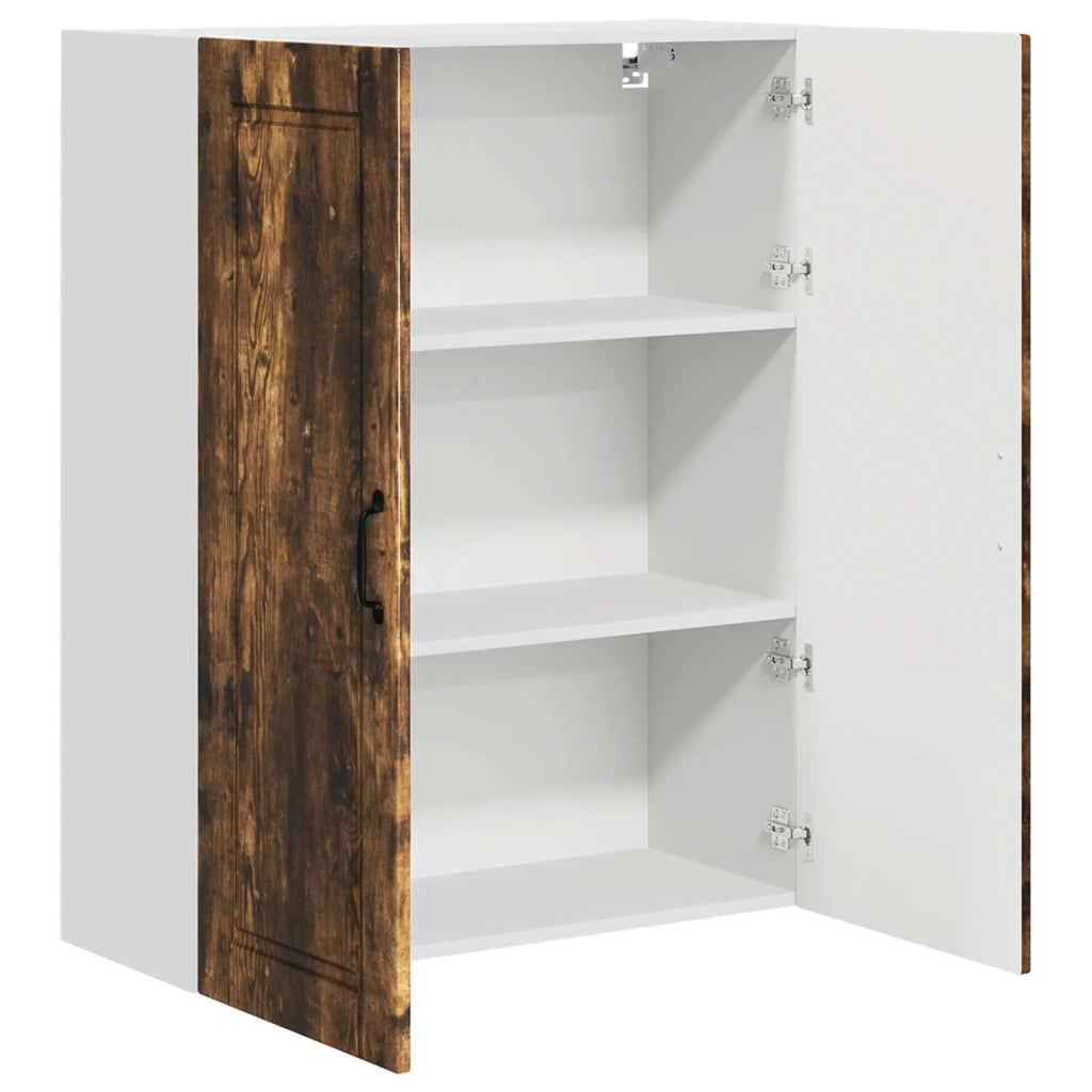 Pensile da cucina | Armadietto a muro PORTO Rovere fum¨¦ 80 x 31 x 100 cm