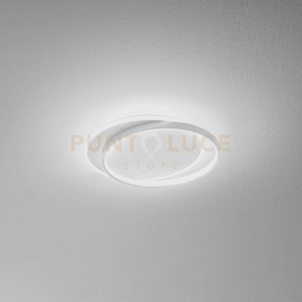 CHRISTINE P/P PLAFONIERA LED 3000K 2600lm 40W IN LLUMINIO E METACRILATO COLORE BIANCO